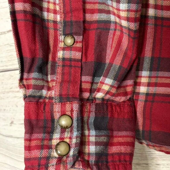 Jachs Girlfriend "Bea" Red Plain Button Up Medium - Picture 7 of 8